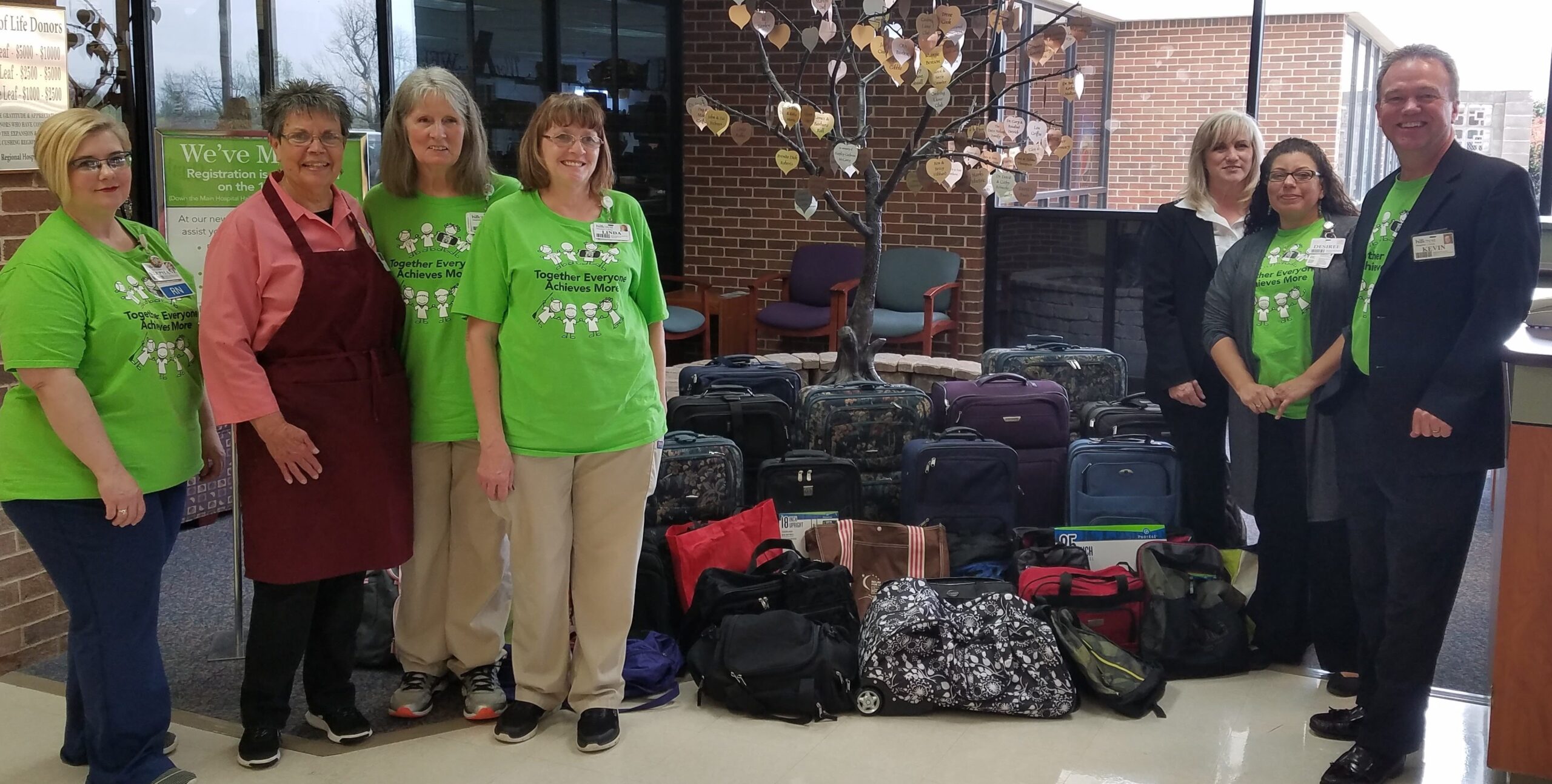 Hillcrest Cushing Surprises Foster Children With Suitcases